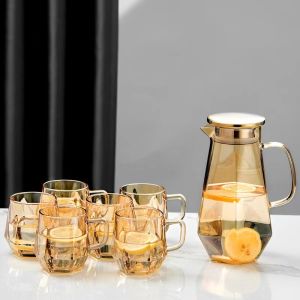 Champagne Large Capacity Heat-Resistant Glass Water Jug
