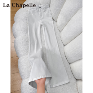 La Chapelle | White Slimming Thin Fit Flared Denim Pants