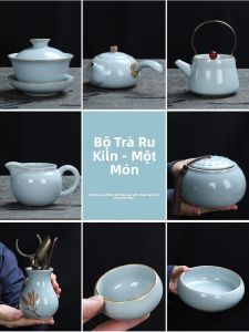 XIANGYE | Dụng Cụ Trà Sứ Ruyao Crackle Sáng Tạo