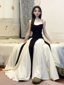 CHANGTONG | French Retro High-Quality Strap Dress