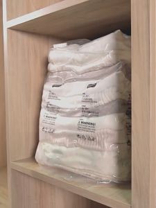 ถุงสูญญากาศ แบบกด ถุงบีบอัดสูญญากาศ ขนาดใหญ่ มีวาล์วแรงลมสูง ใช้กับเครื่องสูบได้ เก็บผ้าห่ม ผ้านวม เสื้อผ้า จัดเก็บของ