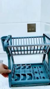 [ SS 2 ] RAK PENIRIS PIRING / PENGERING RAK SUSUN 2 SUSUN / RAK PIRING MULTIFUNGSI