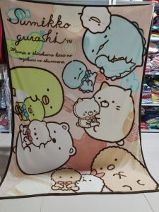 ผ้าห่มฟลานเนลลายการ์ตูนน่ารักสำหรับมุมผนัง ผ้าห่มไม่หลุดรุ่ย ผ้าขนหนูบ้านพักผ่อนสบายๆ สไตล์วินเทจ