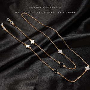 Womens Neck Strap Sunglasses Chain Titanium Steel Leaf Decorative Link Color Retention Eyeglass Chain Hanging Chain