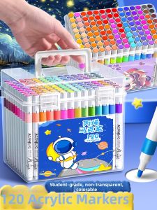 XUEDELE | Washable Waterproof Drawing Pens for Students and Children Not Permeable Supports Overlapping Colors Watercolor Paint Brushes