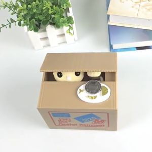 Novelty Stealing Cat/Hello Kitty/Pikachu/Kumamon/Doraemon/Minion Coin Bank Saving Piggy Bank