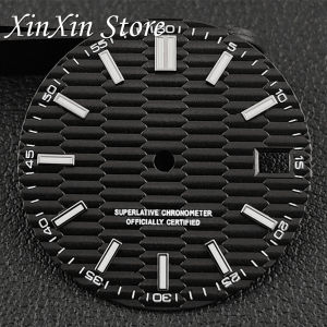 Horizontal 28.5mm Stripe Watch Dial Green Luminous Logbook DIY Modified Mechanical Watch Accessories For NH35 NH36 Watches Face