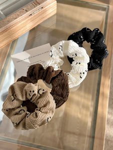 ยางยืดผมสไตล์เกาหลีสำหรับผู้หญิง ยางยืดผมทรงลูกบอลต่ำ ยางยืดผมยืดหยุ่นสูง ทนทาน ยางยืดผมทรงหัวเข็มขัด