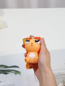 Cute Big Eyed Dragon Squishy Toy - Pop Eyes Fidget Keychain for Stress Relief Sensory Toy for Adults Anxiety Relief Gift