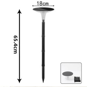 Đèn Năng Lượng Mặt Trời 80LED Ngoài Trời Đèn Sân Vườn Hình Tròn Đèn Lối Đi Sân Sau Kiểu Dáng Hiện Đại Đèn Năng Lượng Mặt Trời ABS Chống Nước IP65