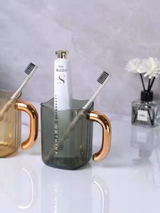 Gelas air minum kristal transparan/Gelas kumur/W4058 Gelas tempat sikat gigi dan odol