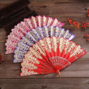 1Pc Dance Hand Held Fans Photo Props Wedding Party Decoration Chinese Style Folding Fan