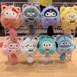 Móc khóa gấu bông Sanrio hình mèo treo balo túi xách chìa khóa dễ thương