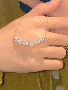 FANCI 925 Sterling silver necklace for women no rusting rantai leher perempuan chain diamond范琦紫藤花925纯银钻石锁骨项链【免费精美包装】情人节生日礼物