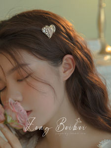 กิ๊บติดผมรูปหัวใจน่ารักขนาดเล็กสำหรับผู้หญิง กิ๊บติดผมสไตล์เกาหลี วัสดุโลหะผสม เครื่องประดับแฟชั่นใหม่ 2024