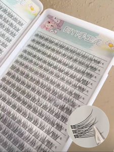 Natural Looking Fish Tail False Eyelashes for Women Single Cluster Segmented Design Easy to Apply Fake Lashes by Jiu Qi