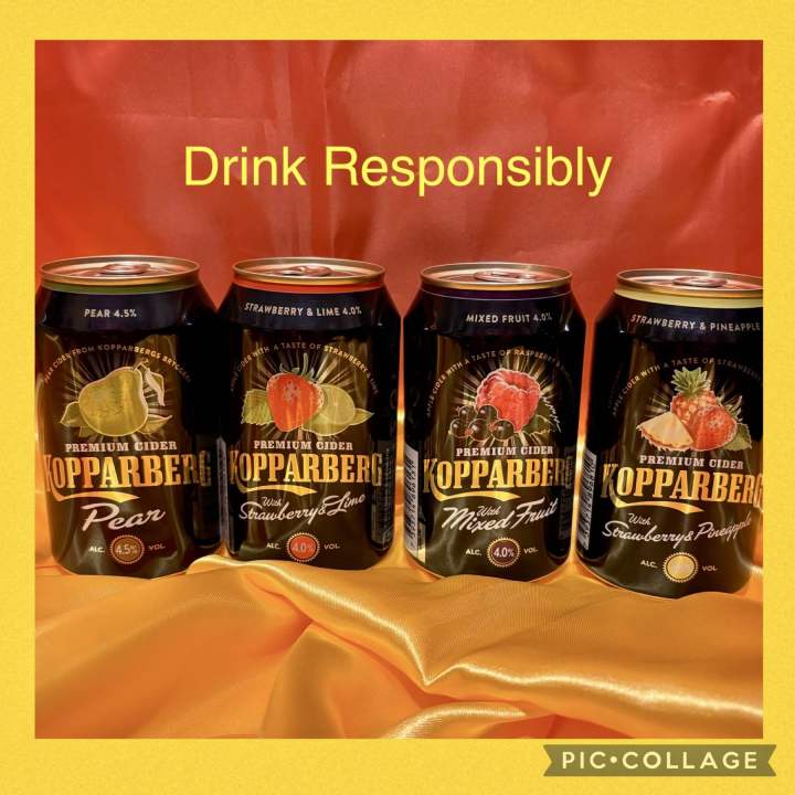 Kopparberg Premium Cider 330ml Mixed Fruit, Strawberry & Lime, Pear