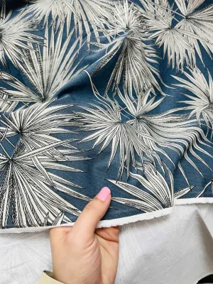 Vải linen hoa lá đẹp mắt.Khổ vải 14m