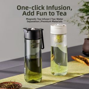 Oral-B | Magnetic Spring-Opening Water Tea Separation Tritan Portable Sports Bottle
