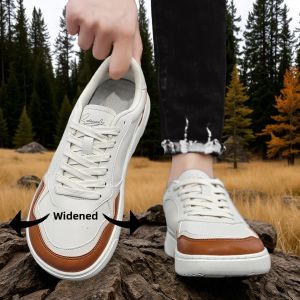 Wide and Comfortable White Sneakers for Teenage Students