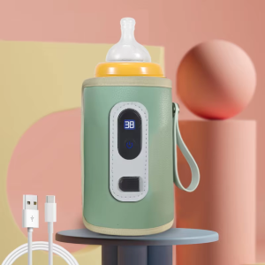 Portable Baby Bottle Insulation Sleeve Baby Milk Insulation Device with LCD Screen USB Insulation Bottle for Car Travel Porta