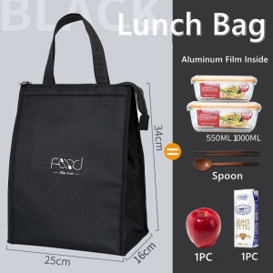 NINEONE Thermal Lunch Bag for Kids Women Men Portable Large Capacity Picnic Pouch Cooler Tote Case Food Bento Storage Container Handbags