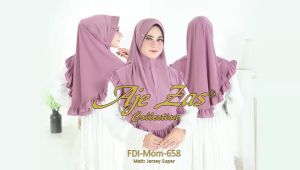 BISA COD!! Hijab Instan Kepala Pet Busa Kode FDI-MOM Bahan Jersi Korea Premium By Ory AjeZas Collect