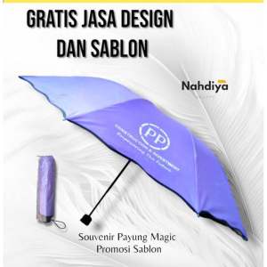 Payung Sablon Custom lipat 3 - Payung Magic 3D Minimal 1 lusin