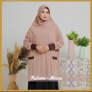 Jilbab Hijab Bergo Lengan Instant Kerudung Khimar Rubiana Sport Syari Jumbo