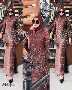 SET ROK WANITA FREE HIJAB BAJU MUSLIMAH TERLARIS-STELAN WANITA BAHAN KATUN BORDIR MIX CERUTY MODEL MEWAH SIMPLE DAN ELEGAN- SATU SET BAJU WANITA TERBARU 2025 COCOK UNTUK PESTA KONDANGAN