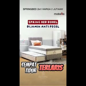 Tempat Tidur Spring Bed Set 2 in1 Ranjang Sorong Ukuran 120 x 200 cm - KHUSUS JABODETABEK KOTA