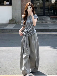 SENWA | Korean Style Good Looking New T-shirt & Loose Pants Set
