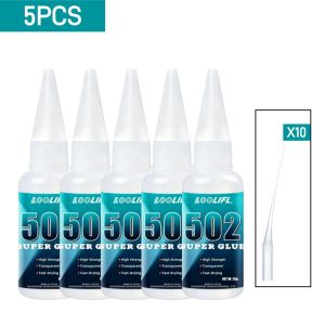 LOOLIFL | 502 Super Glue 20g Waterproof Instant Quick Strong Cyanoacrylate Adhesive for Metal Wood Glass Car Hardware Craft Hobby Repair
