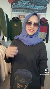 JNA Kaos Putih Oversized Sablon Lilac CANT SWIM Pria & Wanita size M L XL XXL Bahan Tebal Lembut
