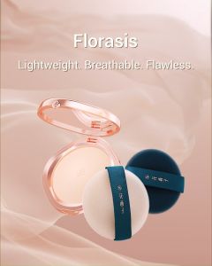 花西子 Florasis Yurong Airbrushed Tinted Pressed Powder– Sheer Matte Finish Smooth & Long-Wear 9g
