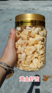 香脆小片虾签keropok udang prawns crackers homemade shrimps chips 虾签fresh oil to fry