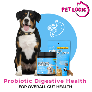 Pet Logic Probiotic Digestive Health 40g Dog & Cat Treats Supplement Snack : Dog Probiotics Dog Multivitamins Dog Supplements Appetite Booster for Dogs Puppy Food Adult Dog Food for Happy Tummy