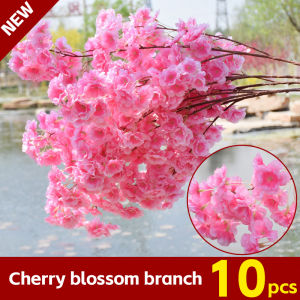10pcs 65cm Artificial Silk Cherry Blossom Simulation Flower Artificial Sakura Garden Living Room Wedding Home