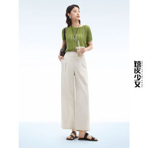 HIPPIE MISS | Hippie Style Beige Tencel Culottes Trousers