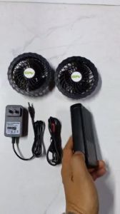 BỘ PHỤ KIỆN ÁO ĐIỀU HÒA PIN 50.000mAh QUẠT 12V KHÔNG CHỔI THAN - SIÊU MẠNH PIN QUẠT CỤC SẠC DÂY CÁP NỐI