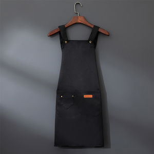 ผ้ากันเปื้อนทําอาหารในครัวร้านอาหาร 1 ชิ้นสําหรับสุภาพสตรี ผ้ากันเปื้อนทํางานของร้านกาแฟของเชฟพร้อมสายสะพายไหล่กว้าง สะดวกสบายและใช้งานง่าย