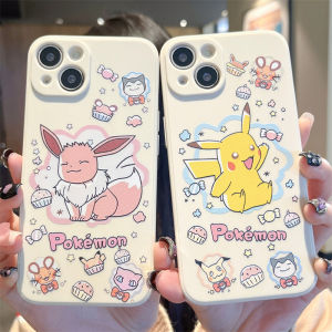 Cute Pokemon Pikachu Cartoon Phone Case Full Cover Female Model Apple 15Pro Max 14 13Mini 12 11 SE3 Clear Transparent Soft Shell 6P