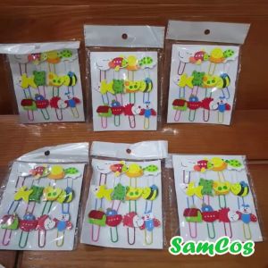 Set 12 chiếc Ghim cài giấy Bookmark cài gỗ hoạt hình dễ thương cute kẹp tài liệu Samcos