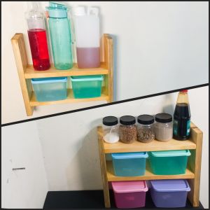 Rak Bumbu Dapur Rak Serbaguna Kayu Minimalis
