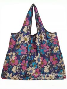 Japanese and Korean Foldable Shopping Bag Ultra Light Portable Medium Size Eco-friendly Bag Satchel Supermarket Grocery Bag One Shoulder Mummy Cosmetics Bag