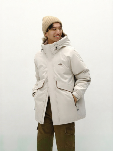 Semir | Áo Khoác Dài Rộng Có Mũ 80% Lông Vịt