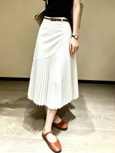 NUMEN BUTTON | Commute Style High Waist Slimming Skirt