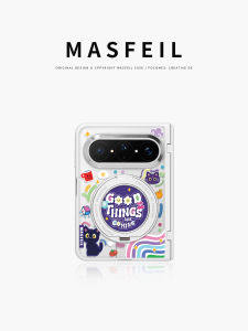 MASFEIL | Magnetic Stand Protective Case for Huawei PuraXMax Women Half Transparent Durable Design