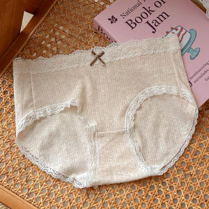 Pure Cotton Triangle Panties Womens Underwear Butt Covering Sweet Style Short Shorts Girls New 2025 Invisible Crotch Briefs