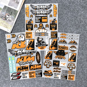 Cho KTM thân xe máy Mũ bảo hiểm nhãn dán Đề-can thân xe máy Mũ bảo hiểm nhãn dán Đề-can không thấm nước cá tính Decal phụ kiện